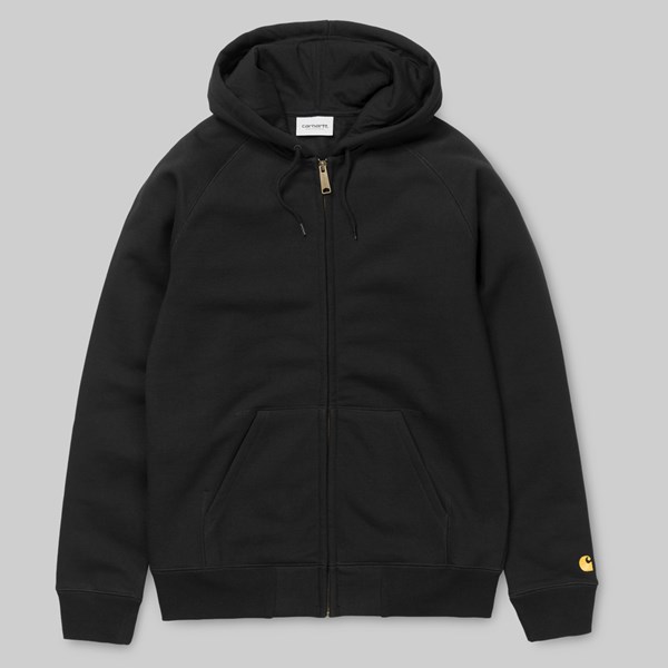 CARHARTT CHASE HOODED JACKET BLACK GOLD 